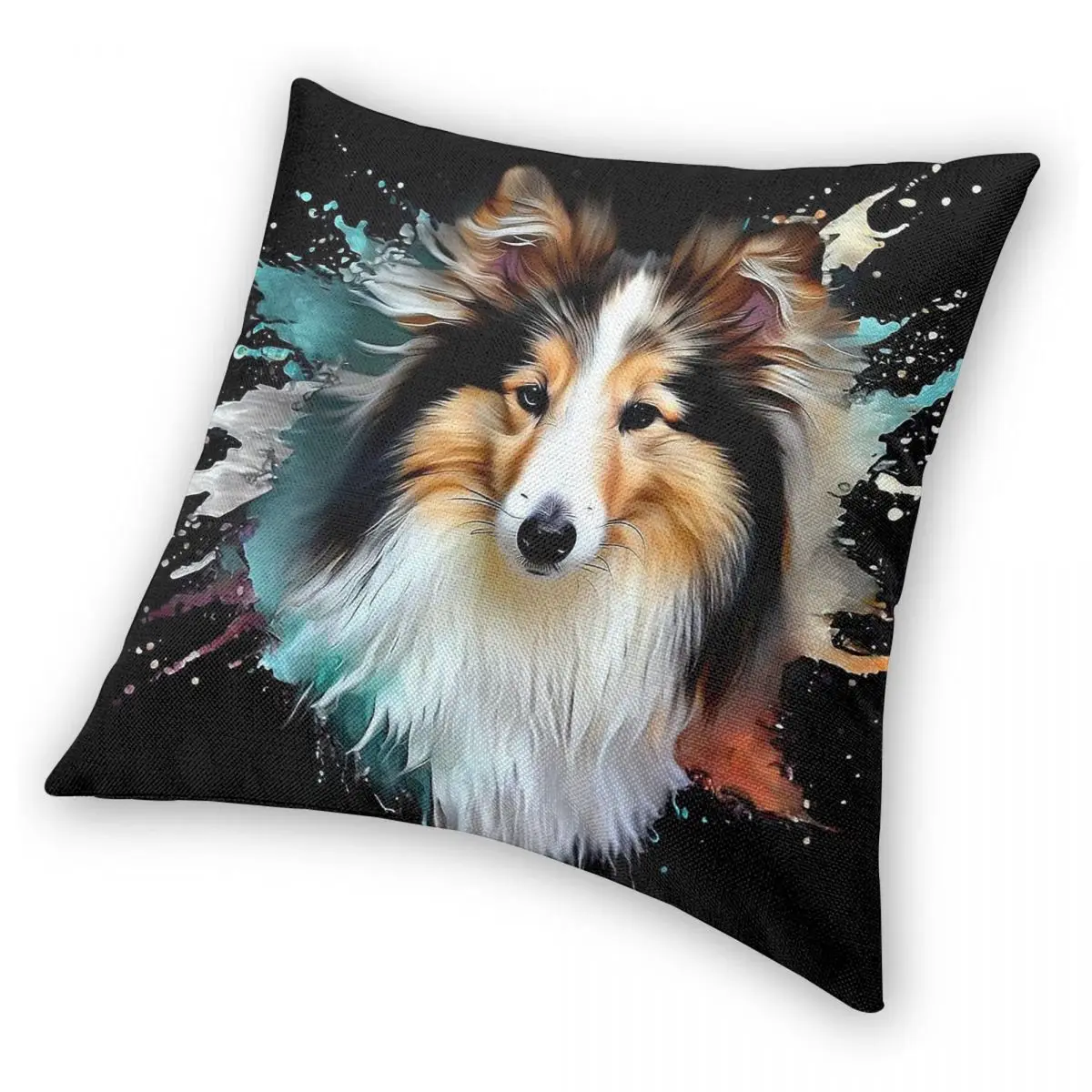 Элегантная квадратная наволочка Sheltie Shetland из овчины полиэстерная льняная