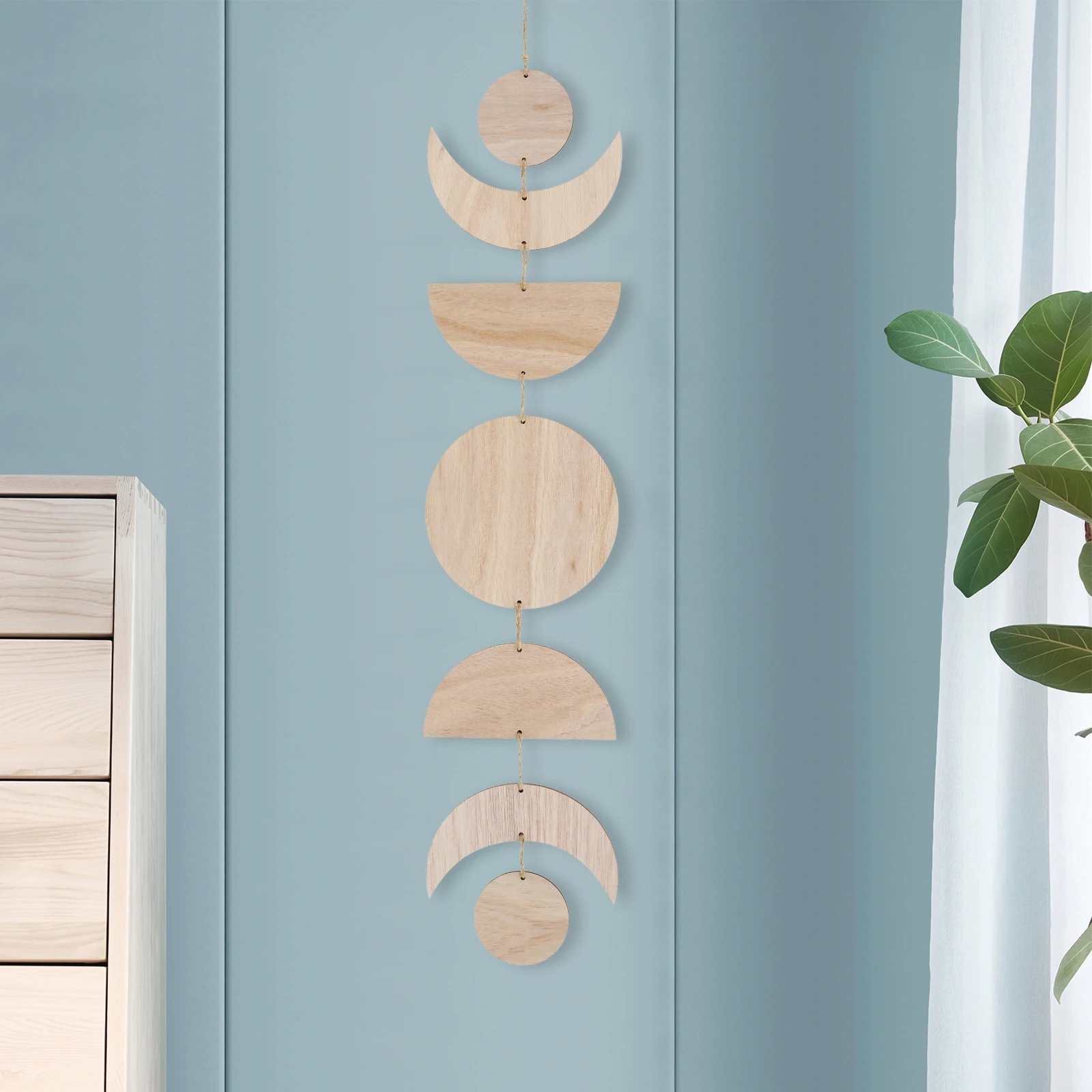 

Декор для стен в виде Луны и цикла, искусство на стену в виде полумесяца, декоративное украшение на стену в эстетике, богемный декор в виде Луны и цикла