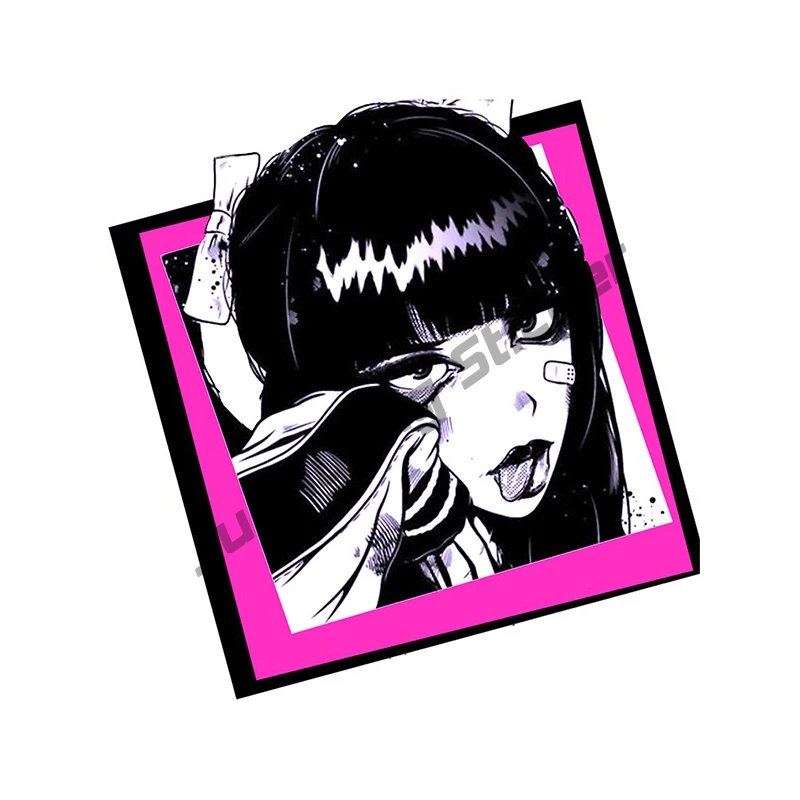 

Personality Sad Anime Emo Girl Car Stickers Creative Vinyl Decal Bumper Car Accessories Bumper Scratch-Proof Exterior KK13x13cm