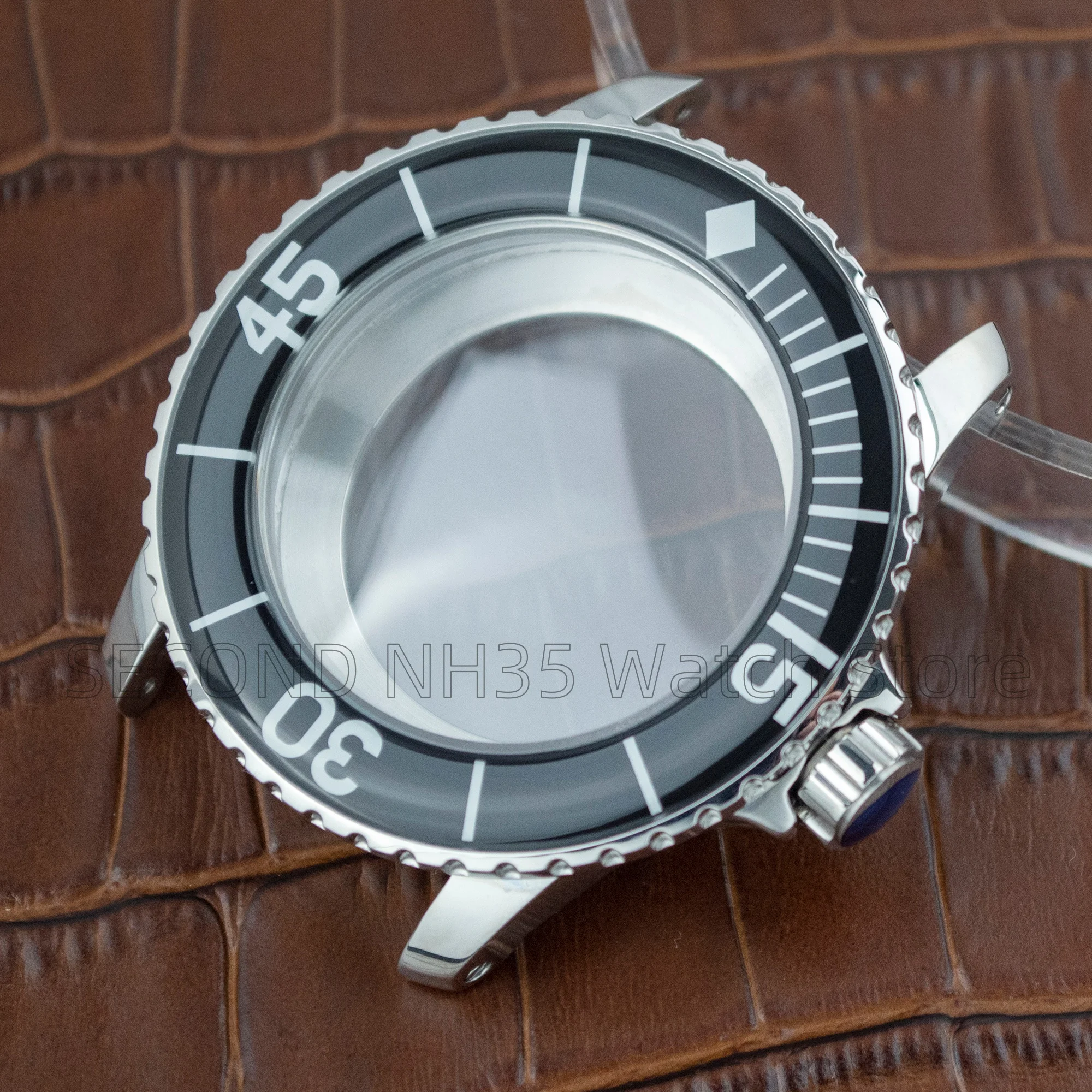 Фото Корпус для мужских часов FIFTY FATHOMS NH35, ремешок из нержавеющей стали 316L, подходит для NH35, инструмент для ремонта механизма, 10 АТМ, водонепроницаемый чехол для деталей №1