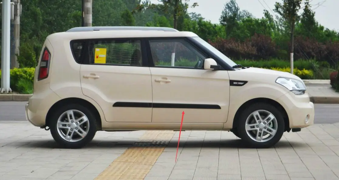 

2009 2010, 2011, 2012, 2013, полосы для кузова автомобиля Kia Soul, защитные полоски переднего и заднего, против царапин, силиконовая полоса бампера