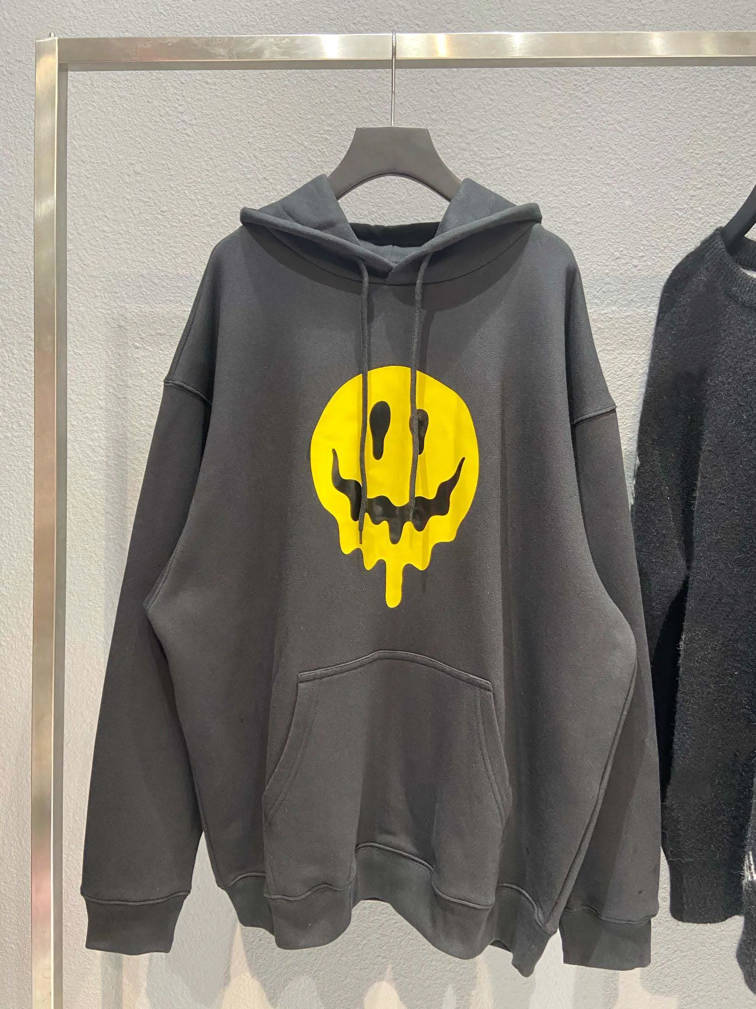 

2021 Fall/Winter Luxury Smile Hand Bone Printed Women Men Hooded Sweatshirts Loose Fit Men Casual Cotton Hoody Hoodie Pullover