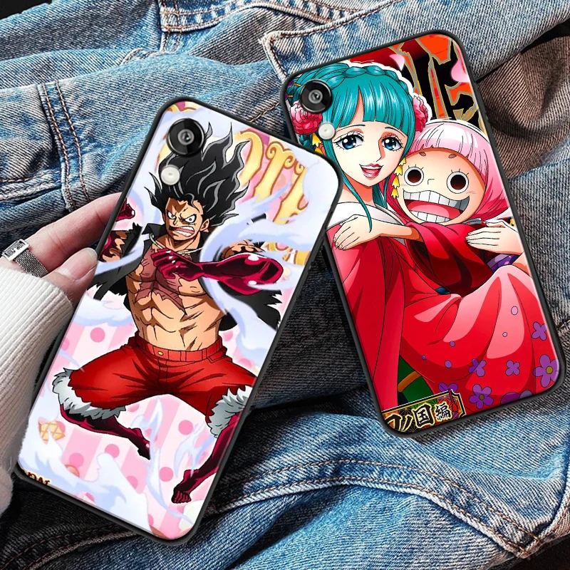 

Cartoon One Piece For Huawei P20 P30 Lite Pro Phone Case Protect Liquid Silicon Black Funda Soft