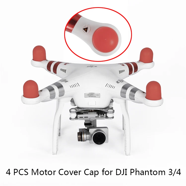 4PCS Motor Cover Cap for DJI Phantom 2 3 4 Pro Advanced SE Drone Engine Protector Dust-proof Soft Silicone Hat Spare Parts Kits