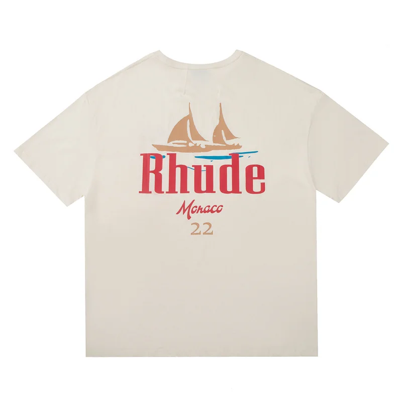 

Luxury Brand high quality New Arrived RHUDE T Shirt Men Women 1:1 Best Quality T-shirts Tops Tee