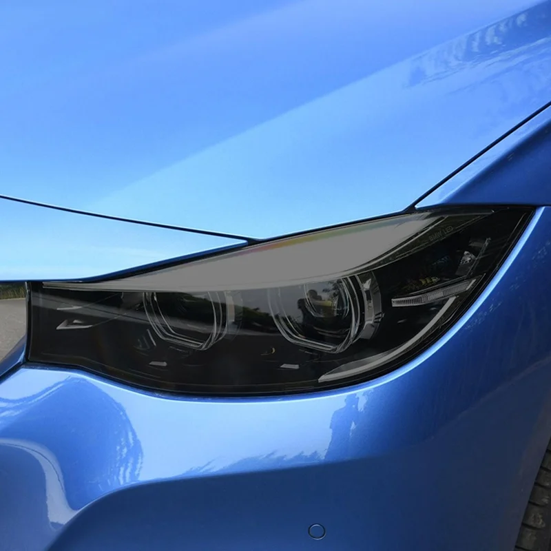 

Аксессуары для BMW 3 серии GT F34 2013-On, автомобильная фара, ярсветильник, прозрачная, Дымчатая, черная наклейка из ТПУ