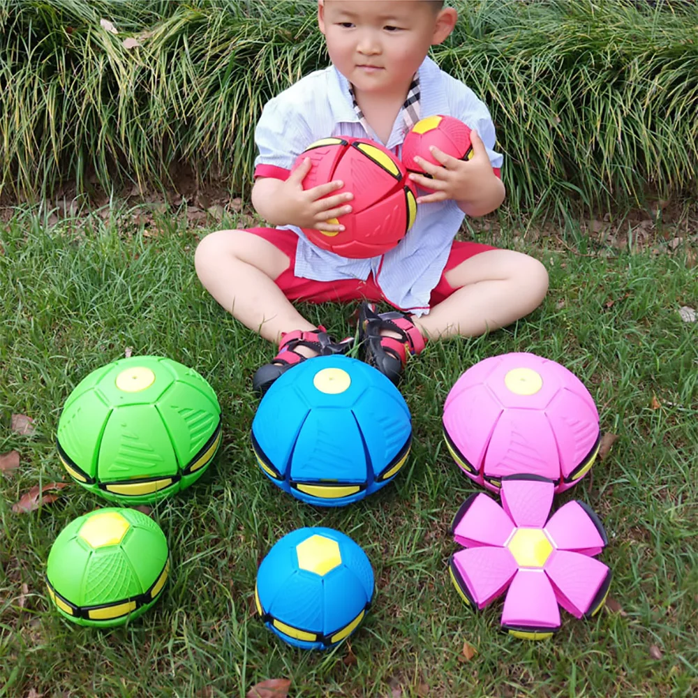 Kids Flat Throw Disc Ball Flying UFO Magic Balls With Led Light For Children's Toy Balls Boy Girl Outdoor Sports Toys Gift images - 6