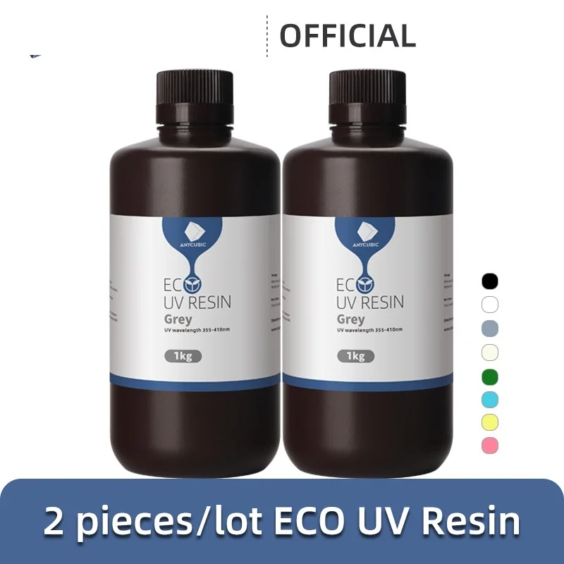 

2 pieces/lot ANYCUBIC Plant-based ECO UV Resin For LCD 3D Printer 3D Printing Material, Ultralow Odor Without Nasty Chemicals