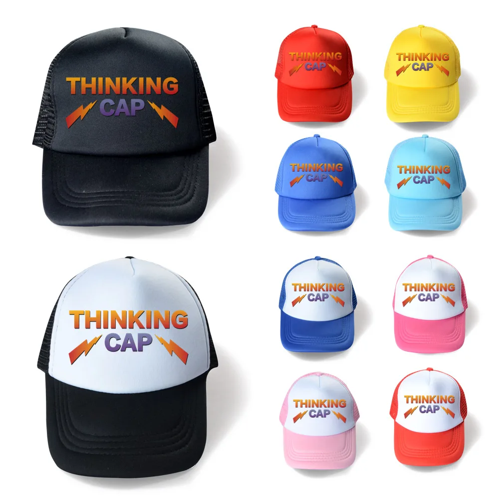 

2022 Stranger Things Season 4 Kids Baseball Cap Hat Trucker Hats Mesh boy Hat Unisex Montauk Dustin Adjustable Cap Accessories