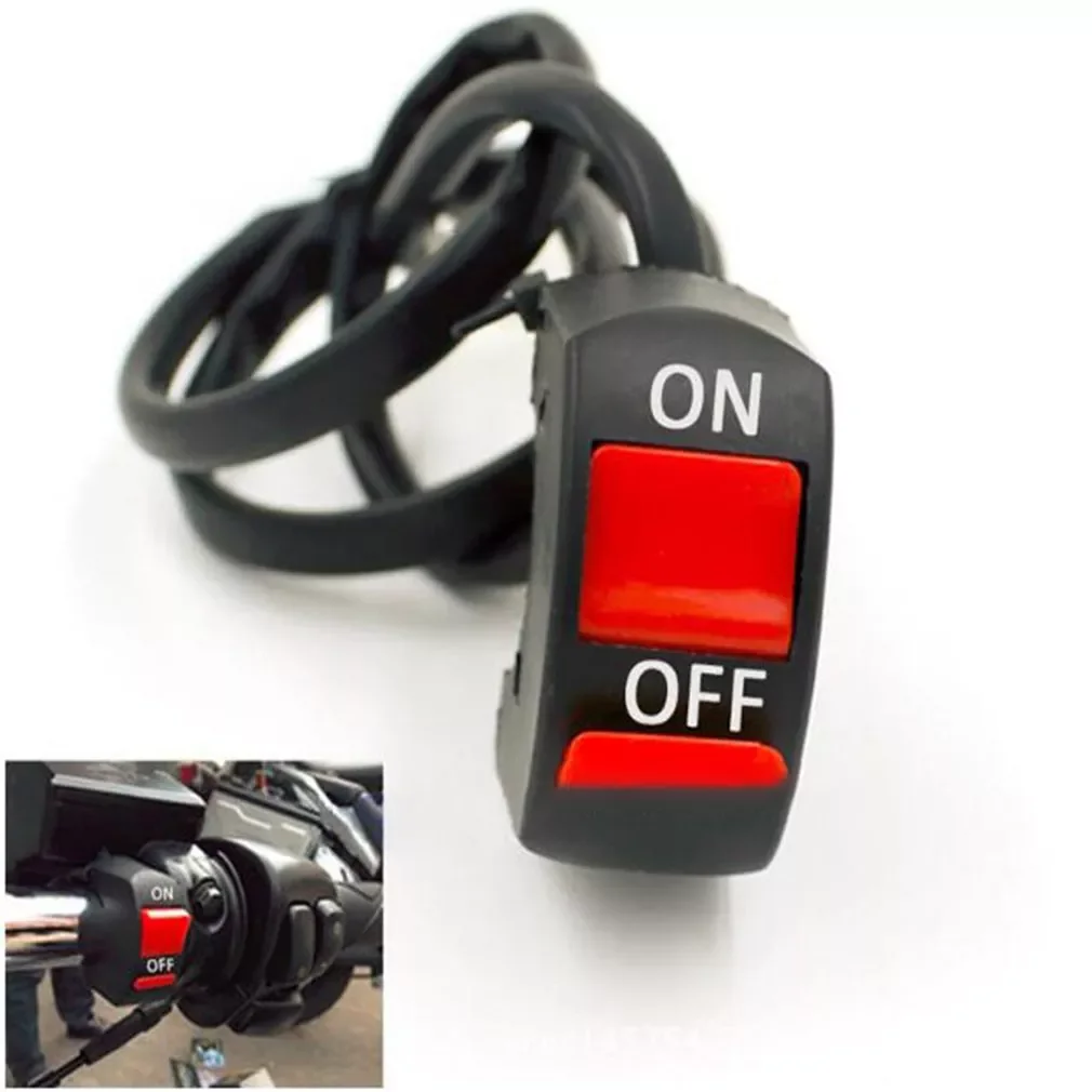 

22MM Motorcycle Handlebar Warning Light ON-OFF Headlight Modification Switch LED Angel Eyes Light Switch Car Switch