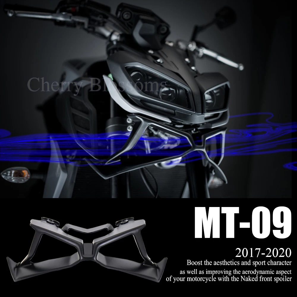 

New Accessorie Front Downforce Spoilers mt09 MT09 SP Downforce naked frontal spoilers For YAMAHA MT 09 MT-09 2017 2018 2019 2020