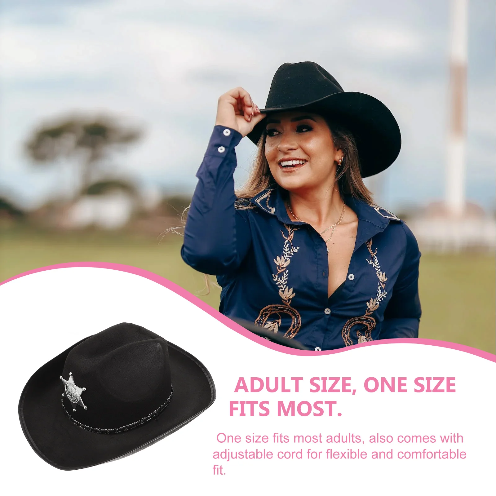 Западные искусственные Смешные головные уборы костюм шерифа нарядное платье