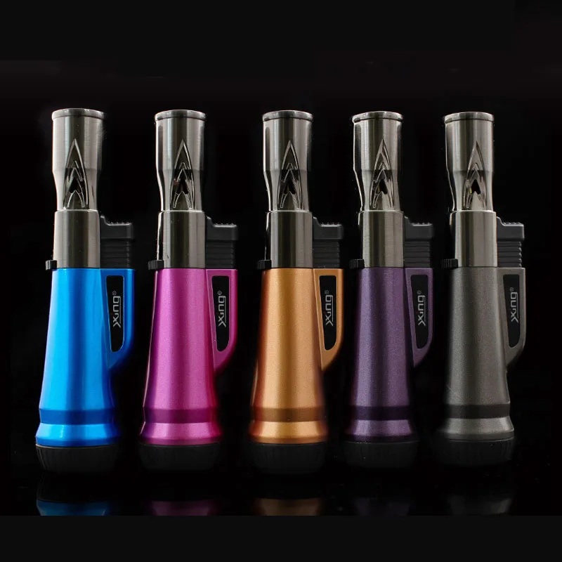 

Cigar Smoking Pipe Lighter Inflatable Windproof Creative Personality Butane Gas Outdoor Camping Kitchen Lighters Gadgets For Men