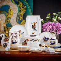 bowl and plate set jingdezhen high grade ceramic tableware 60 skull porcelain hand drawn phnom penh bowl and plate set