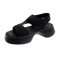 rome womens shoes summer 2022 new retro midheel niche stretch cloth high quality platform sandals