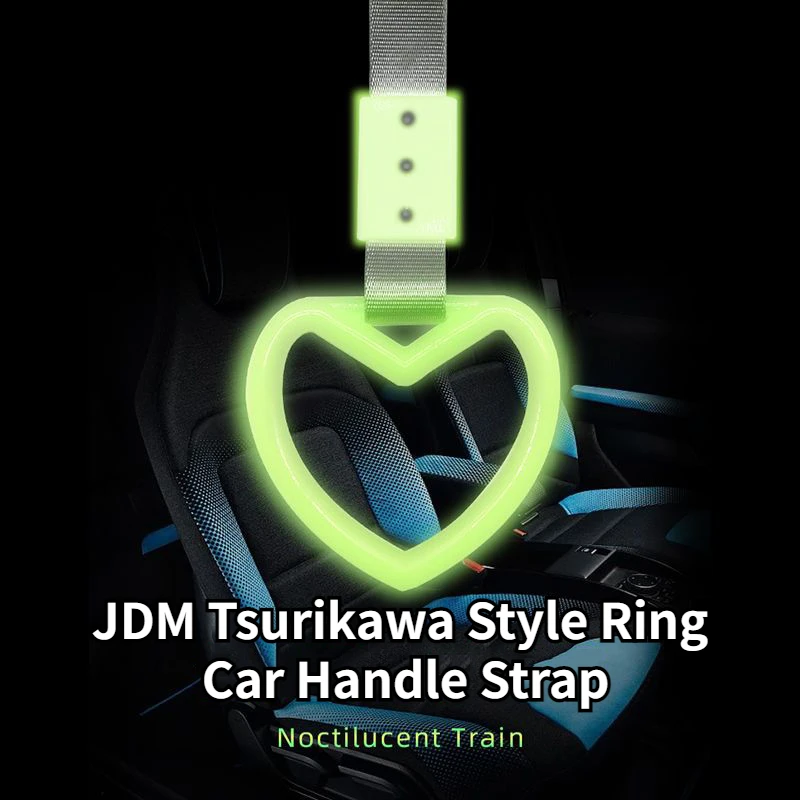 

Tsurikawa Ring Car Handle Strap Jdm Style Universal Car Decoration Heart Pull Modification Charm Tow Hook Interior Ornaments New