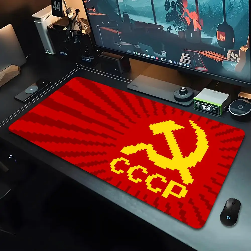 Коврик для мыши с принтом Советского Союза флага СССР большой коврик HD-печатью 90x4
