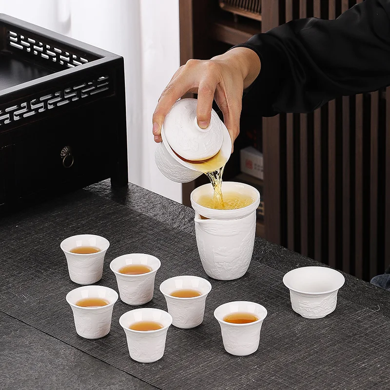 Qingming Shanghe Tu чайный набор кунг-фу высококачественный керамический бытовой сервиз