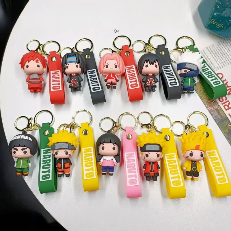 

Naruto Action Figures Keychains Uzumaki Kakashi Sasuke Uchiha Itachi PVC Cartoon Doll Key Chain Bag Pendant Anime Accessories