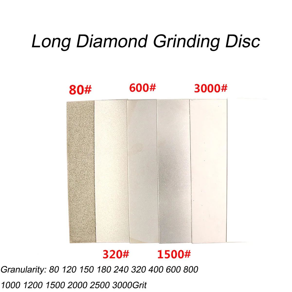 

1Pc Long Diamond Grinding Disc Granularity 80 120 150 180 240 320 400 600 800 1000 1200 1500 2000 2500 3000Grit for Polishing
