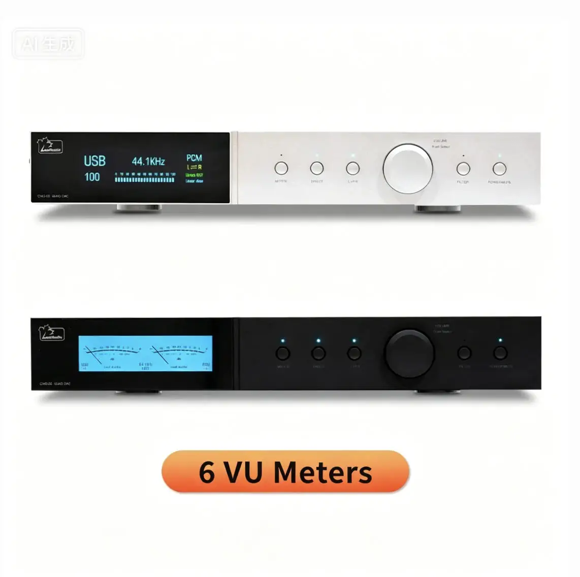 Фото Leafaudio CMD32 Quad-Core CS4308P Черный аудиофильский декодер с VU-метром для Hi-Fi музыкальных стримеров №1