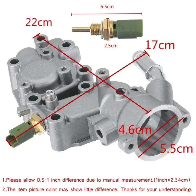 Фото 1336.Y8 1336Y8 1336.P9 1336P9 9654775080 ДЛЯ CITROEN C2 C3 PEUGEOT 206 207 307 1007 1.1 1.4 Корпус термостата Водяной фланец №3
