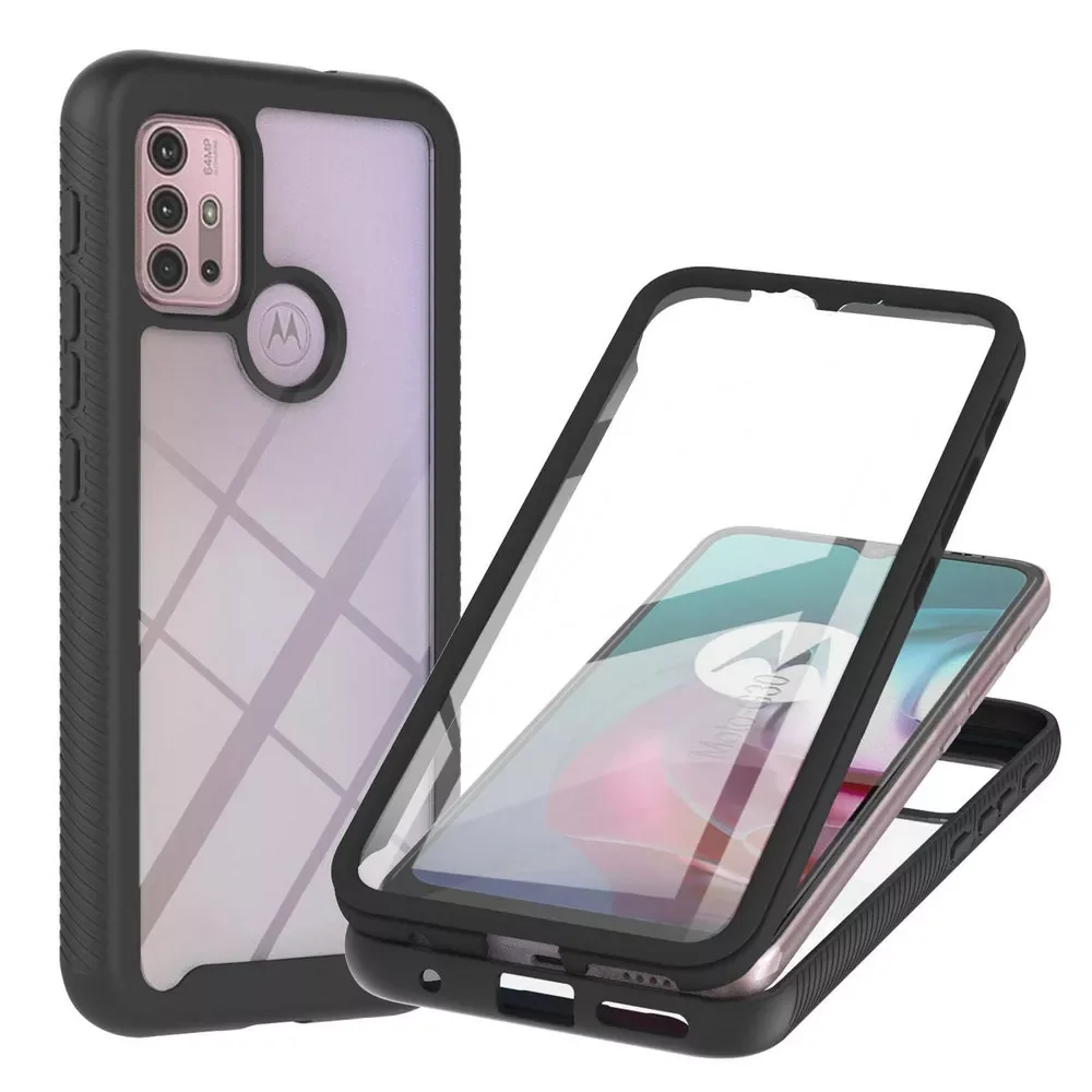 

For Motorola G30 G200 G52 Crystal Case 360 Protect Front Screen Back Panel Capa Moto G10 G100 G60S G22 82 G Pure G71 30 20 G60 S