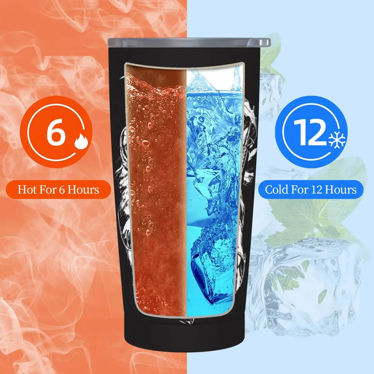 Кружка для кофе с крышкой и соломинкой из нержавеющей стали 20 унций