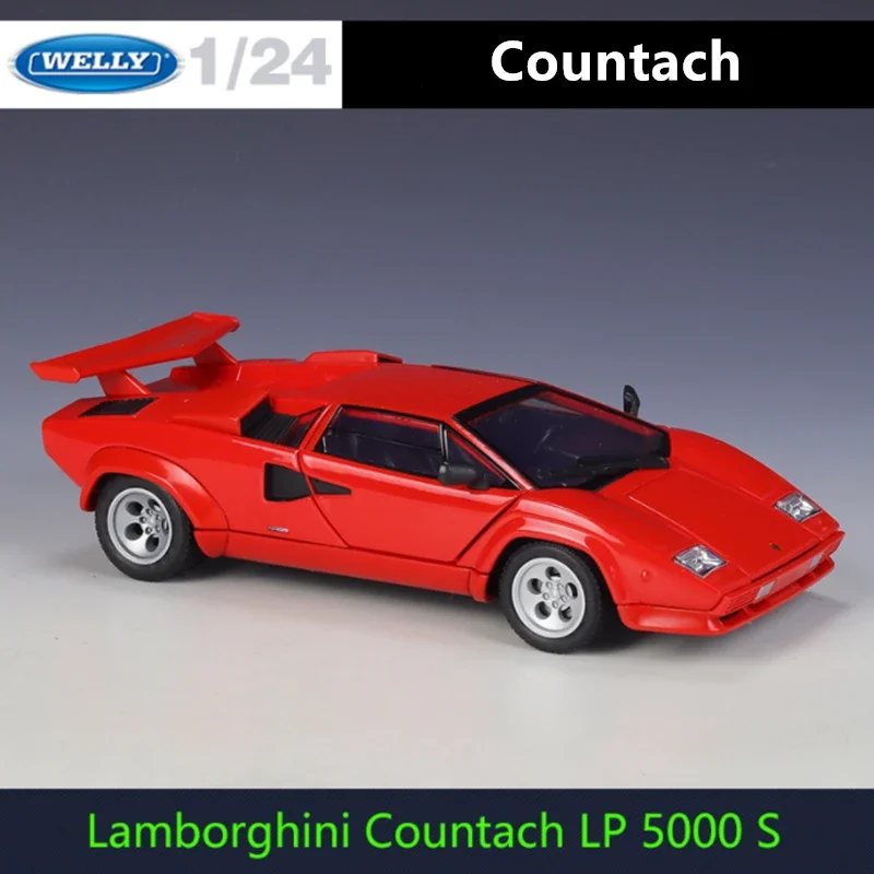 Модель спортивного автомобиля Welly 1:24 Lamborghini Countach LP5000s из сплава модель литая