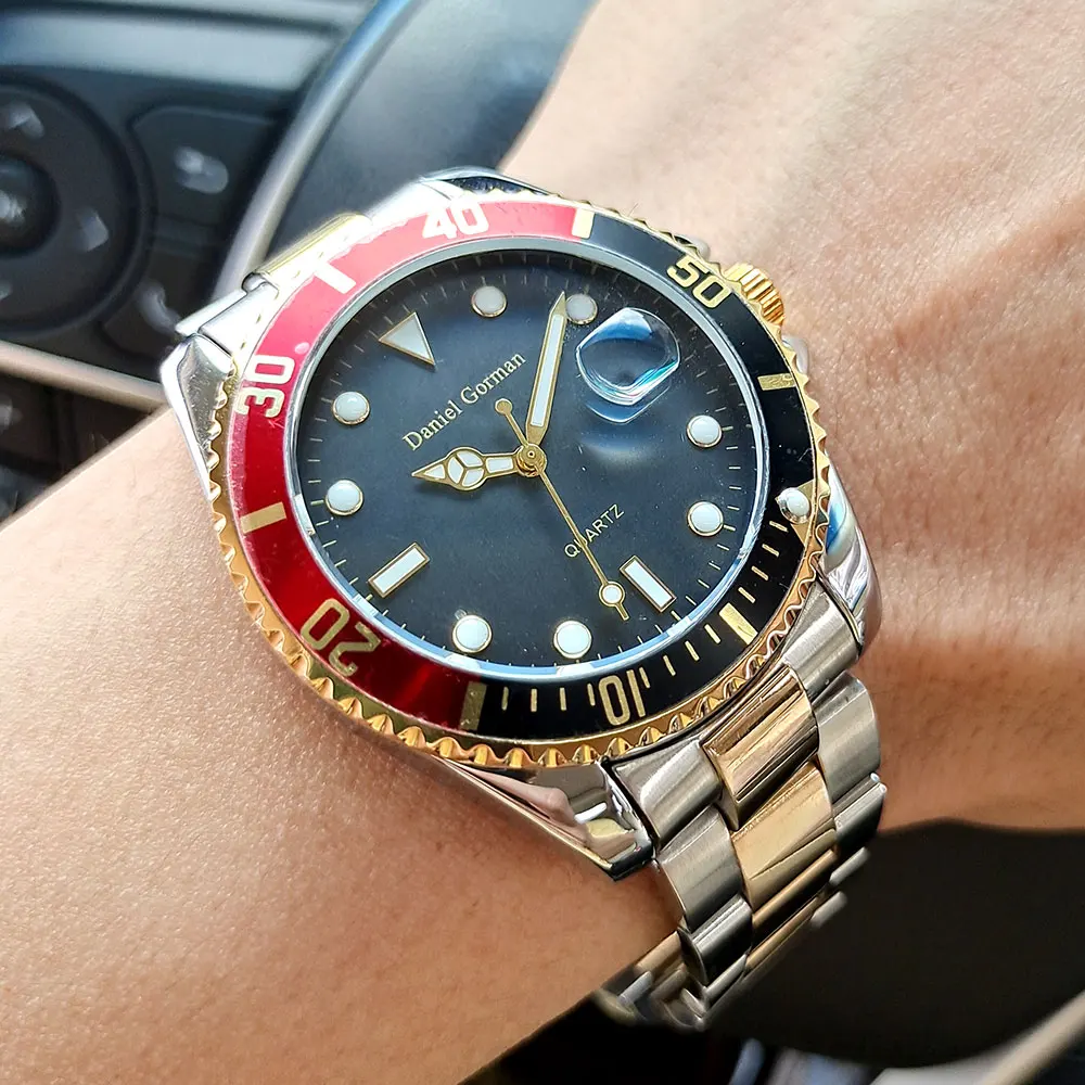 

Fashion Quartz Watch for Men Stainless Steel Band Auto Date Business Dress Watches Waterproof Luminous Luxury Wristwatch часы