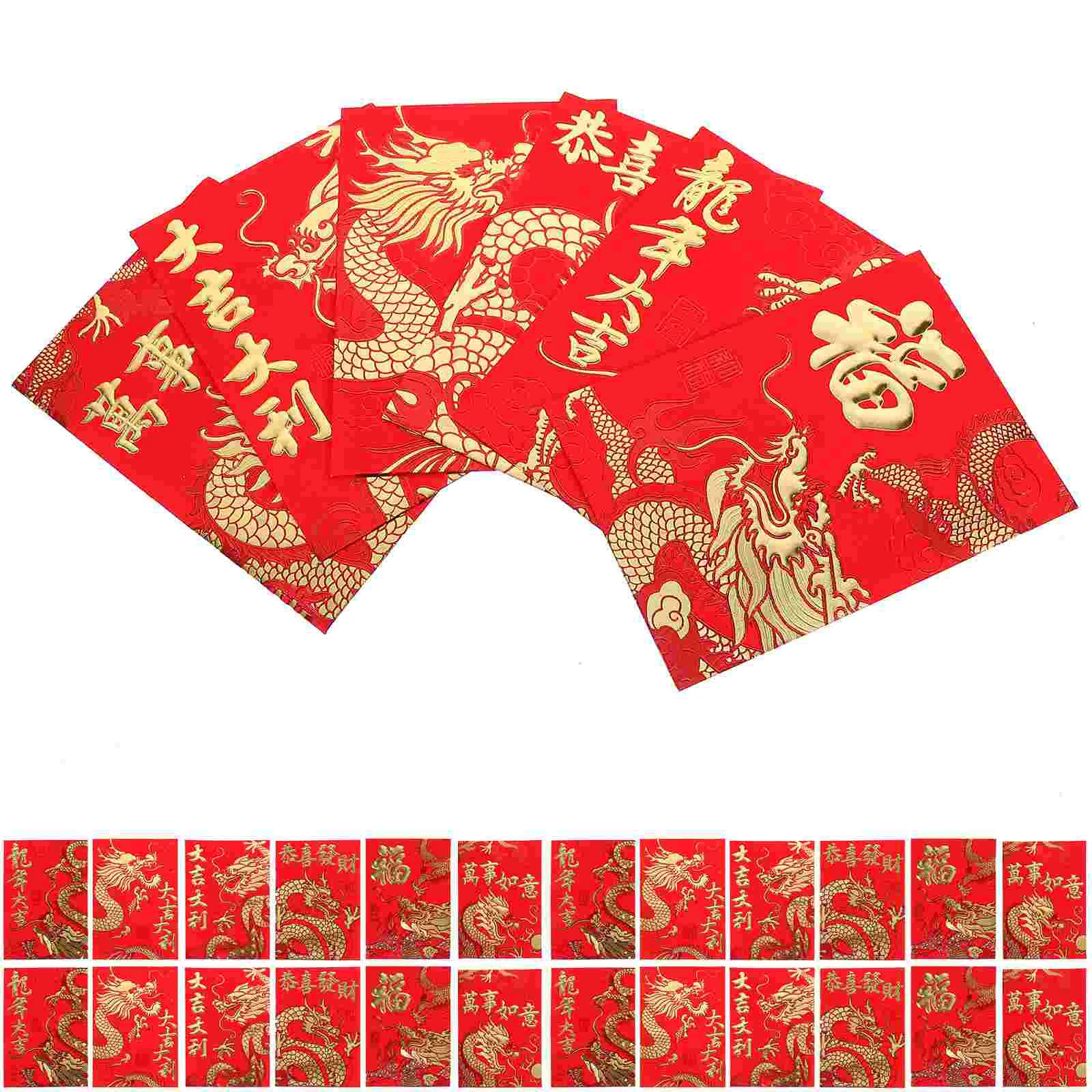 

60 Pcs Money Bag Envelopes Packets For New Year Chinese Style
