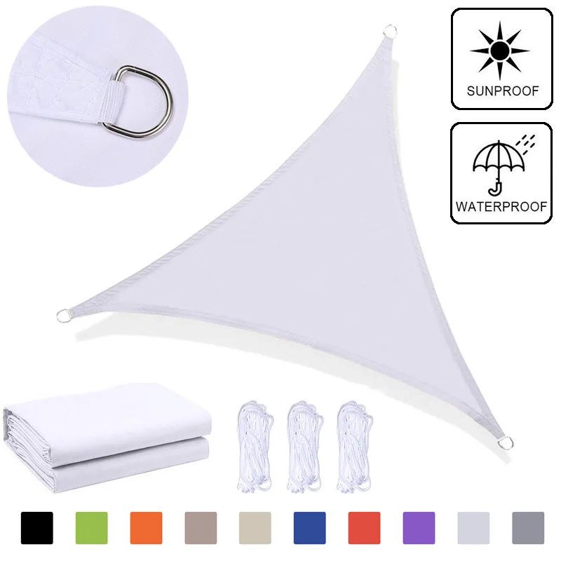3x4x5 м прямоугольный оттенок треугольный солнцезащитный козырек садовый навес для кемпинга путешествия тент треугольный солнцезащитный укрытие 21 Размер