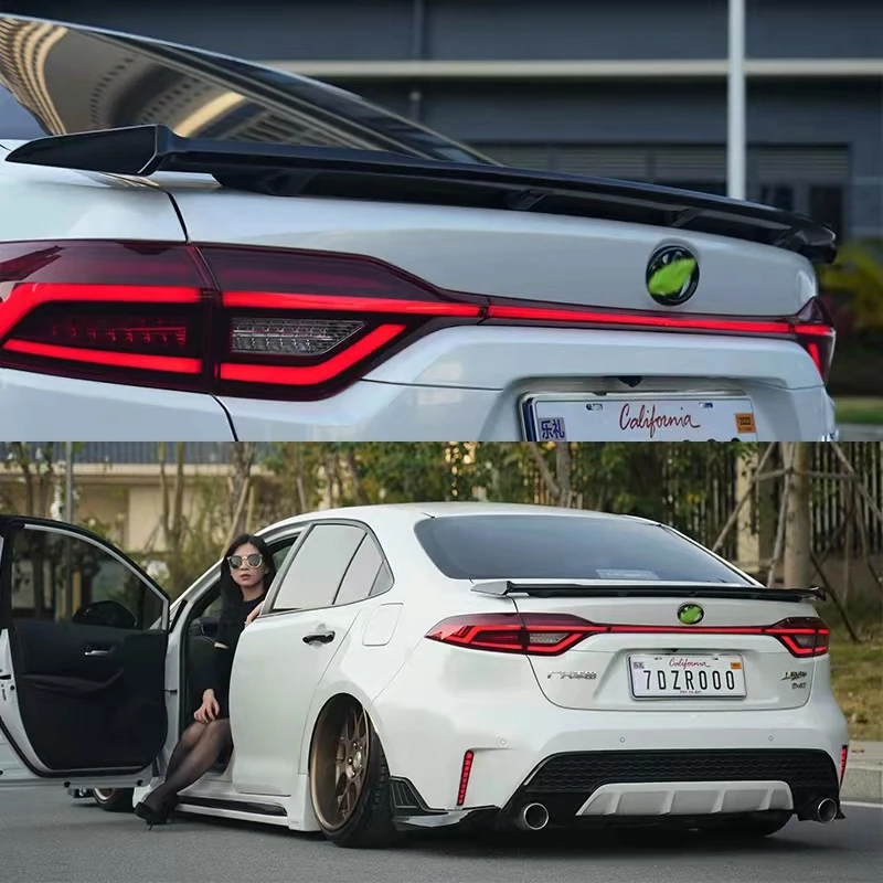 Фото Подходит для автомобильных спойлеров Corolla 2019-2022, пластик Corolla xse / se / apex /le ABS Wing, замена оригинального Editi для стайлинга автомобиля №3
