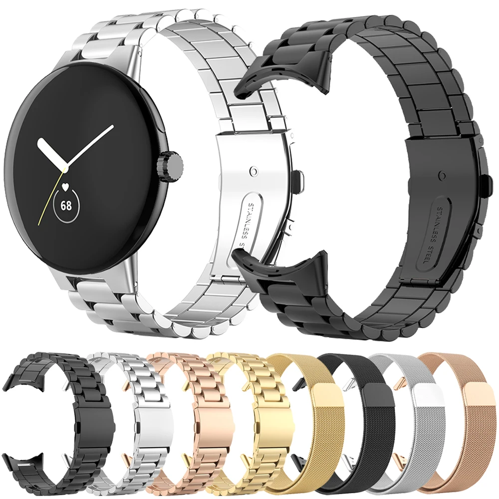 

Stainless Steel Strap for Google Pixel Watch Band Pixel Watch Metal Links Bands Active Bracelet Smartwatch Wristband Accessories