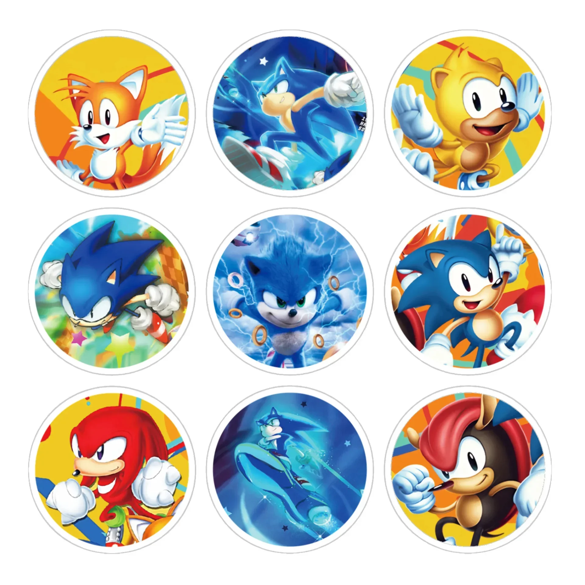 Фото Наклейки Sonic Carnival Party: Синий Ежик, Аниме-персонаж Shadow Tails, Сверхскоростные клейкие стикеры, Декоративные принадлежности, Игрушка №3