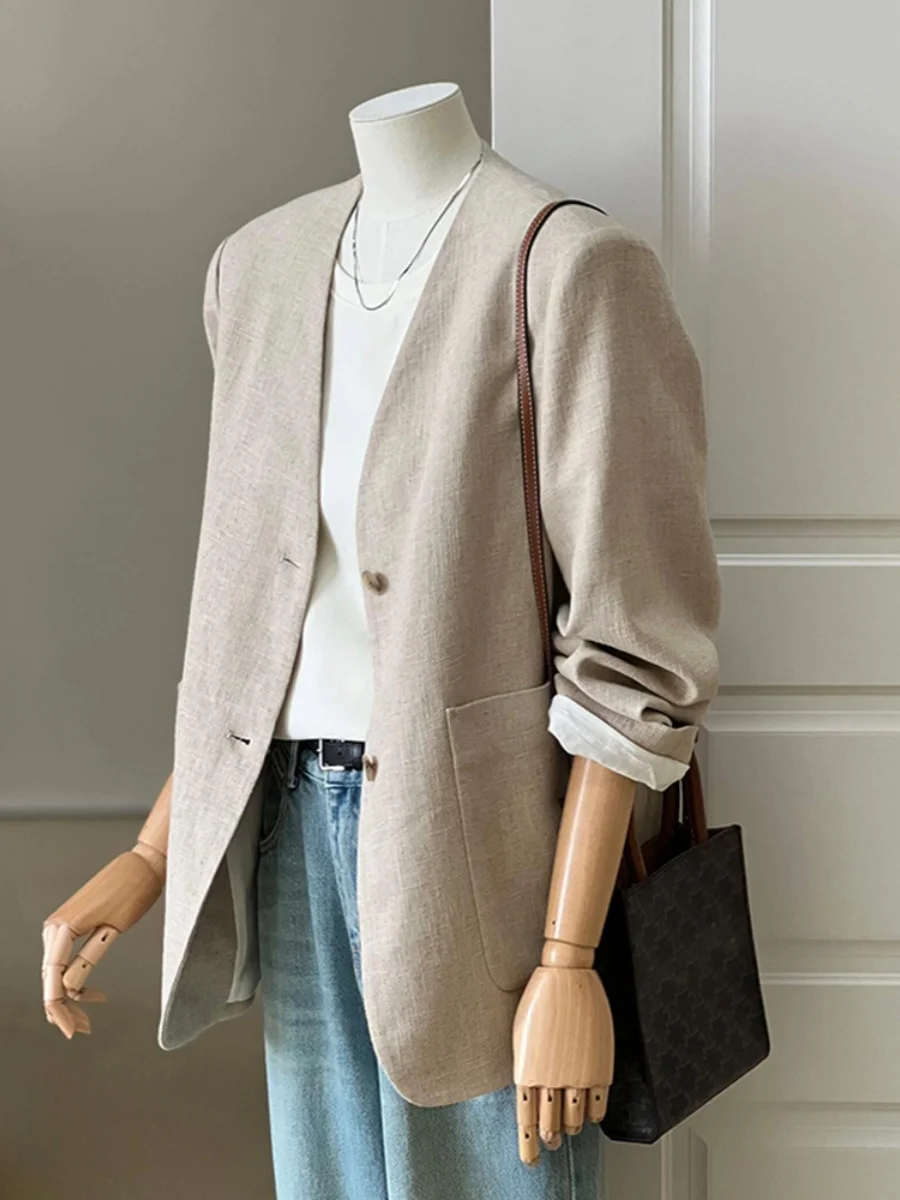 Рекомендуем Chao Level! Женская льняная легкая воздухопроницаемая верхняя одежда с