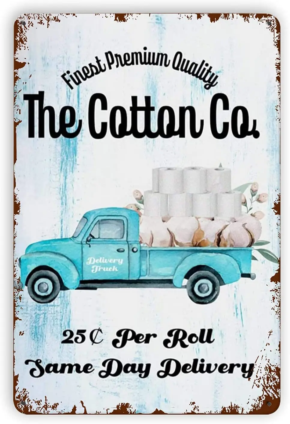 

Tin Sign The Cotton Co Delivery Truck Fashion Funny Garage Tin Sign Room Decor Wall Art Home Decor Wall Plaque Poster
