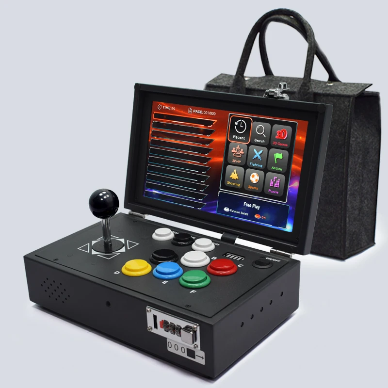 

4 PCS 10.1 Inch LCD Retro Arcade Pandora OS 6067 in 1 Arcade Console 3D Games PCB Board Portable Game Machine