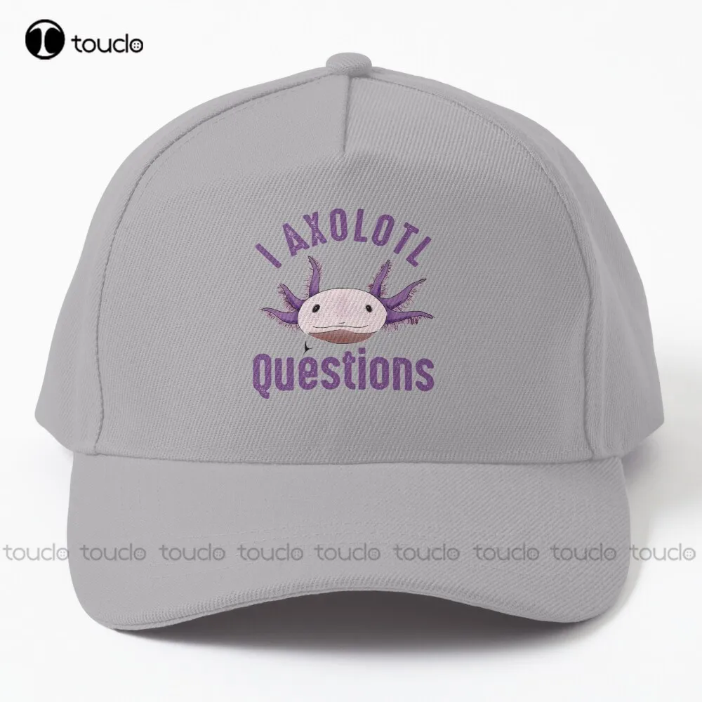 

I Axolotl Questions Baseball Cap Cap To Women Hip Hop Trucker Hats Outdoor Simple Vintag Visor Casual Caps Custom Gift Unisex