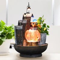 water fountain fish tank rotating ball lucky decoration office indoor living room humidifier creative desktop waterscape gift