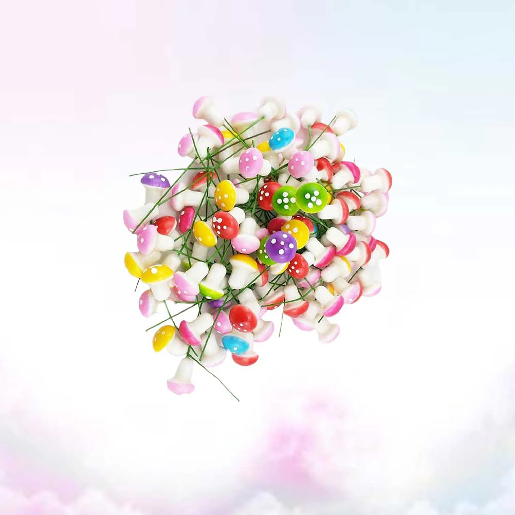 

Mushroom Mini Mushrooms Garden Miniature Foam Decor Landscape Ornament Decoration Figurines Scene Fairy Artificial Model Bonsai