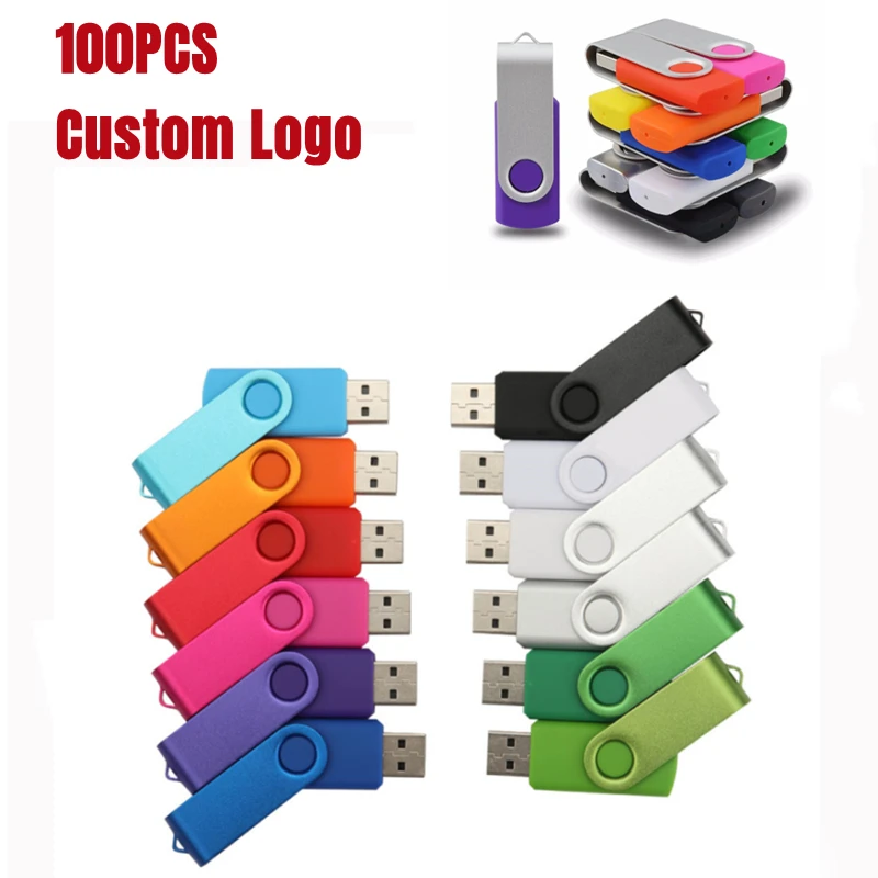 

100PCS Free Custom Gift USB Flash Drive Pen Drive 256MB 512MB 1GB 2GB 4GB 8GB 16GB Pendrives 32GB 64GB Usb Stick Memory Stick