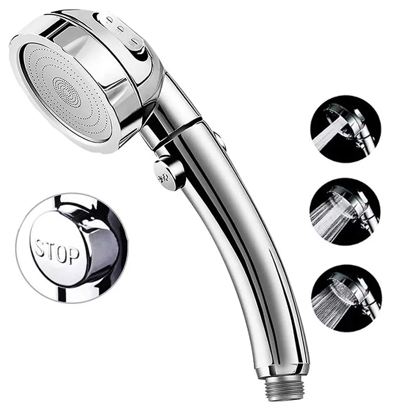 

Adjustable 3 Modes Spraying Handheld High Pressure Shower Head Massage Rainfall Types for Bathroom Family Usage Good Use