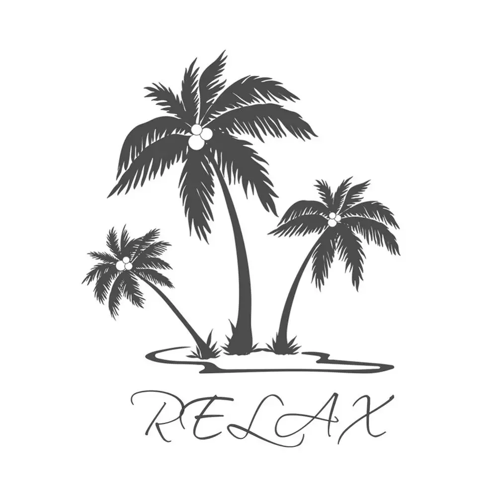 

NEW2022 Creative tropical coconut tree Wall Sticker living room sofa background home decoration removable mural Self-adhesive st