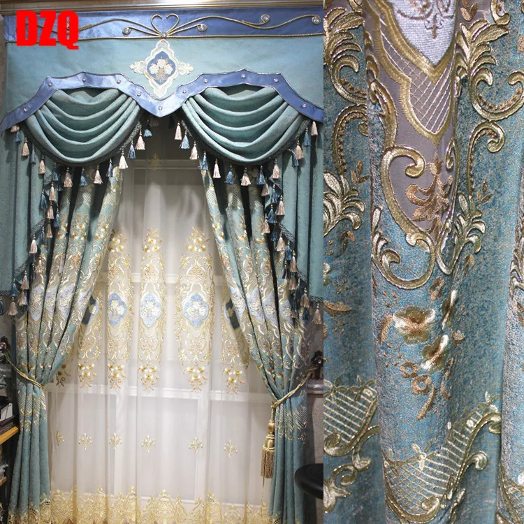 

Шторы в европейском стиле для гостиной, столовой, спальни, виллы, гостиной, полые шенилловые шторы с вышивкой, французское окно