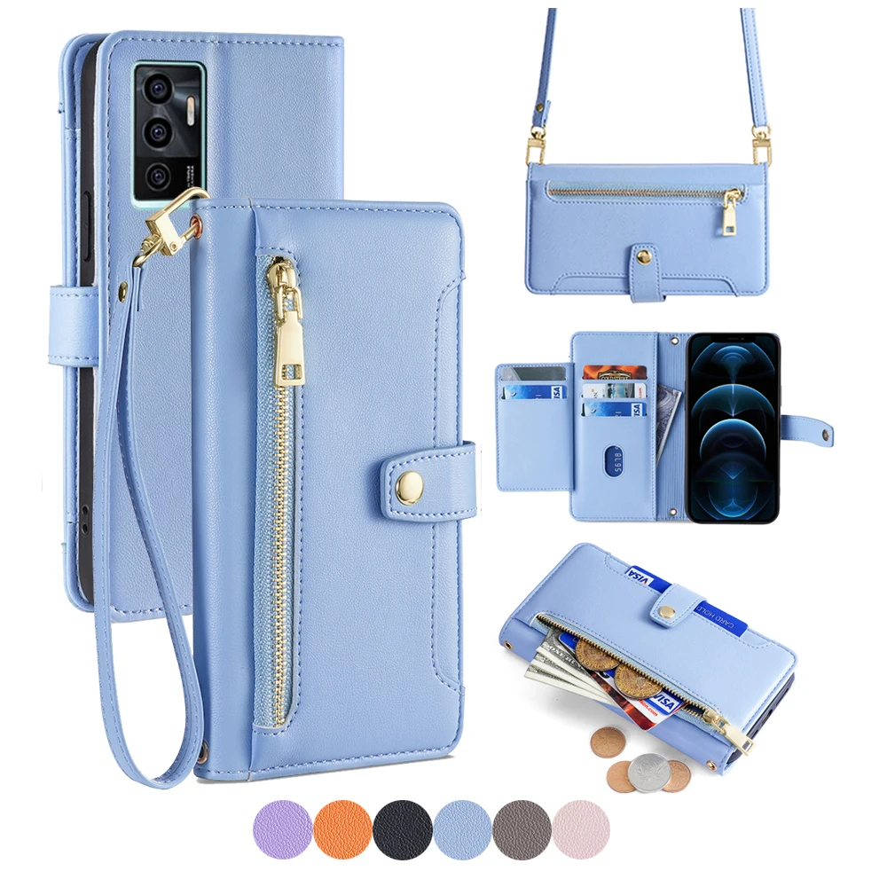 

Кожаный чехол с откидной крышкой для Vivo V29 Lite V27 V25 V23 V21 V20SE V19 V17 Neo V15 Pro V29E V27E V25E V23E V21E