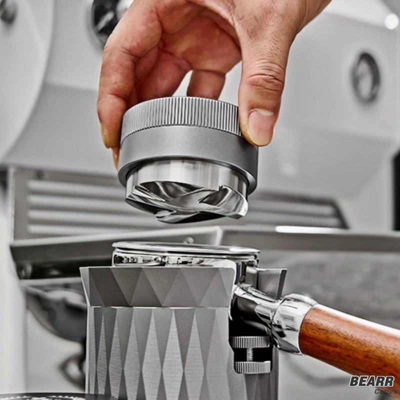 

Кофейный дистрибьютор Gravity BEARR, дизайнерский порошок из нержавеющей стали, распылитель кофейного порошка, бариста 304, инструменты для кофе 51/53/58 мм