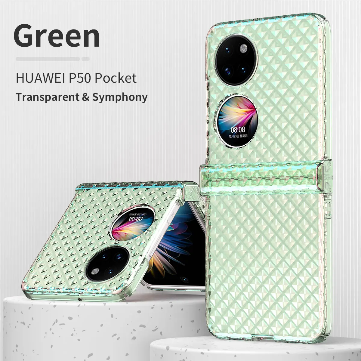 

Карманный чехол для телефона Huawei P50, роскошные прозрачные чехлы с симфонией для Huawei P50, карманный защитный противоударный чехол