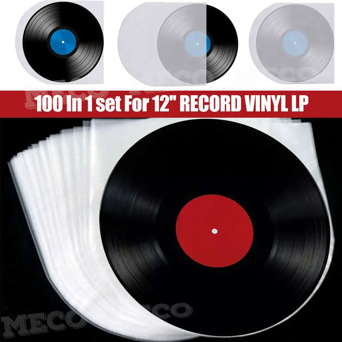 100 шт. полиэтиленовых виниловых пластинок 12 дюймов LP пластиковых пакетов