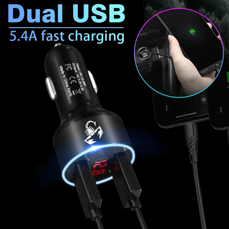 Автомобильное зарядное устройство с двумя USB-портами для прикуривателя Volvo xc60 s60